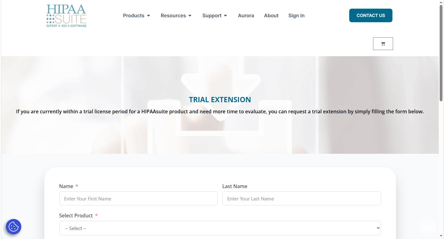 The "Trial Extension" portal.