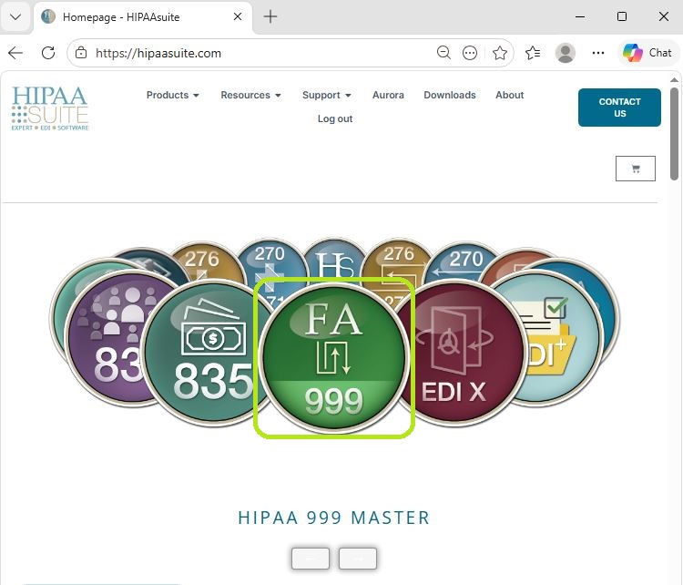 The 999 Master FA Icon in the HIPAAsuite website homepage. 