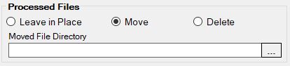 Determining the handling of processed files.