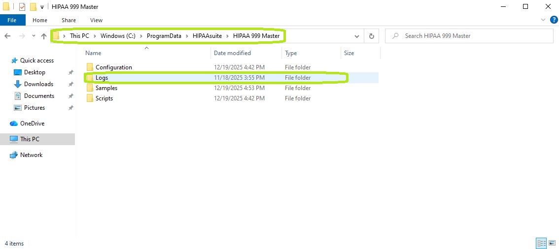 A pop-up window will indicate there are no logs.