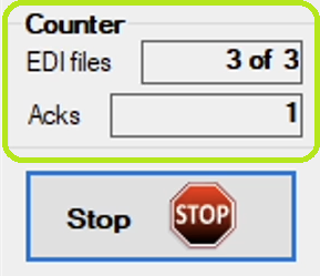 The file counter at the bottom of the info bar.