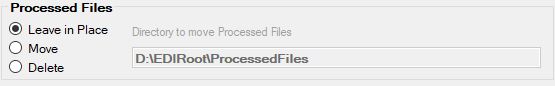 Determining the handling of processed files.