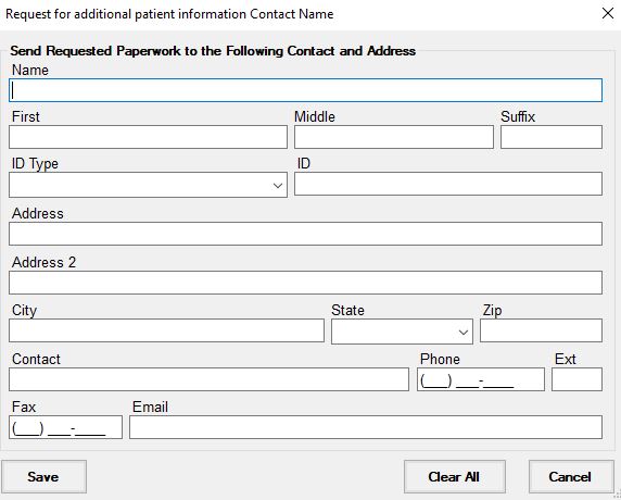 Adding contact information for the delivery of paperwork.