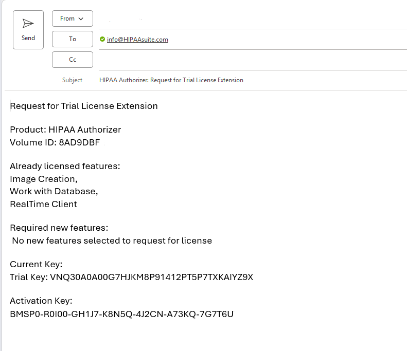 Email sample requesting an extension.