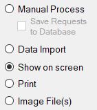 Screen output mode selected.