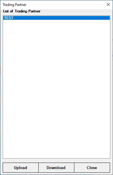 This window will open after clicking "Connect to Trading Partner."