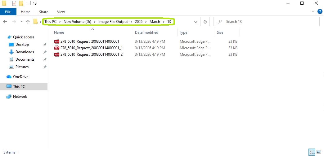 The "Image Index Output" folder is where images can be found.
