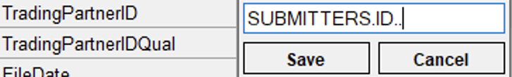 Editing the field value.