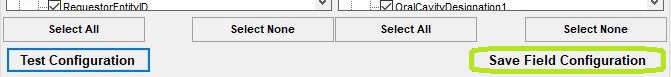 The "Save Field Configuration" button.
