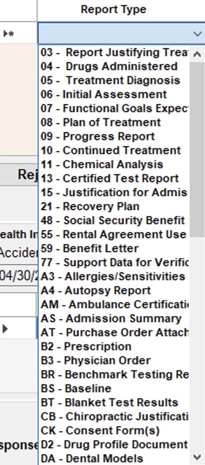 Reject reasons on the subscriber/patient level.