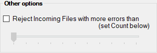 You may set the number of errors with the counter.