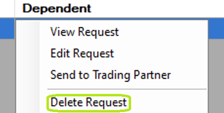 Delete option in right-click menu.