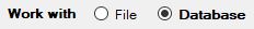 The options to load requests either from File or from the Database.
