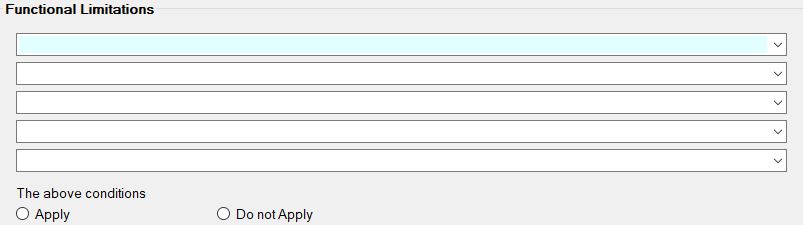 The "Functional Limitations" section.