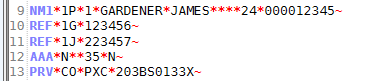 The EDI file with the AAA segment informing the requester about the rejection reason.