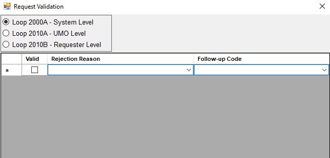 The rejection screen at the System, UMO and Authorization Requester level.