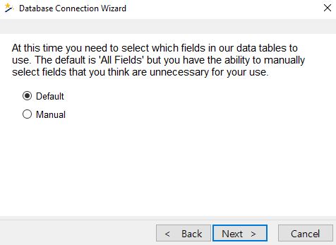 Select which fields in our data tables to use.&nbsp;