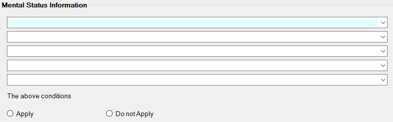 The "Mental Status Information" section.