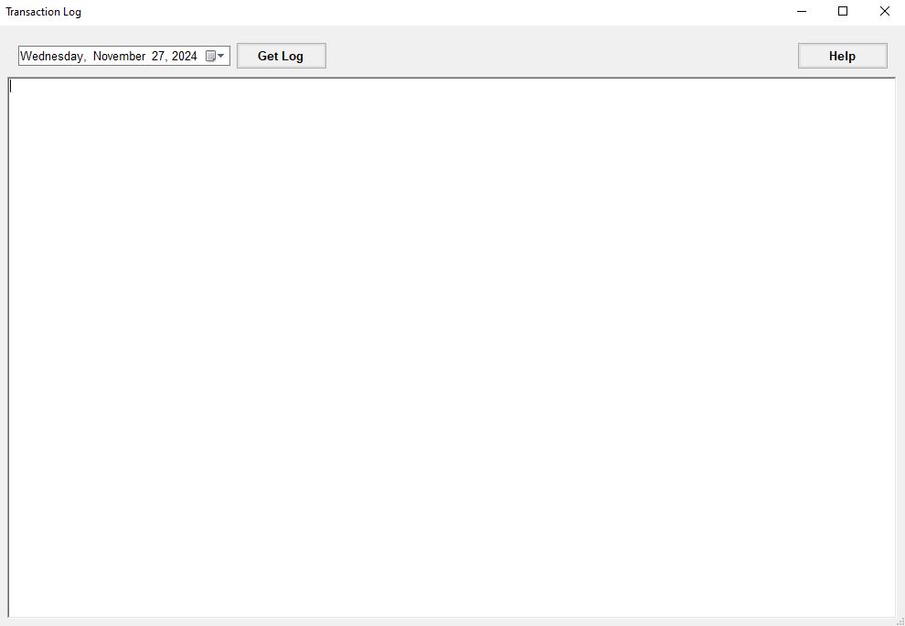 The "Transaction Log" window.