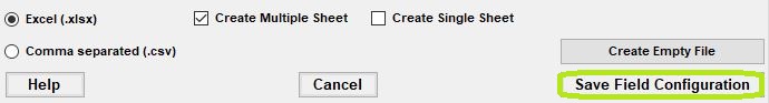 The "Save Field Configuration" button.
