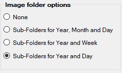 The "Image folder Options" box.