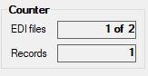 The file counter at the bottom of the info bar.