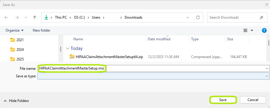 The default folder is usually "Downloads."