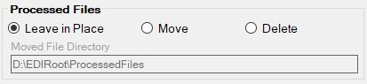 Determining the handling of processed files.