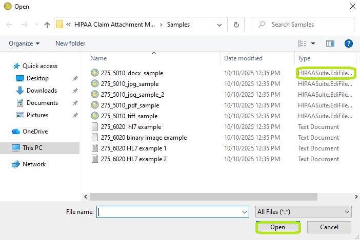 Choose a 275 file. Choose a 275 file.