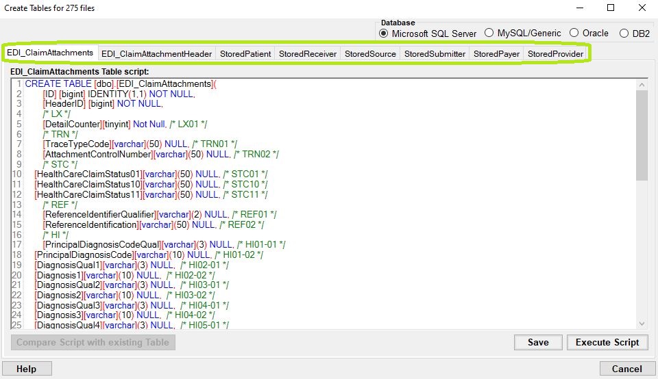 This window will allow users to create their database tables. This window will allow users to create their database tables.