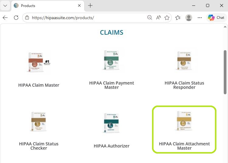 The Products page after clicking on the Products option at the top left of the website. The Products page after clicking on the Products option at the top left of the website.