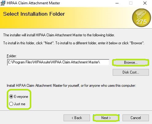 The Installation Folder Window. The Installation Folder Window.