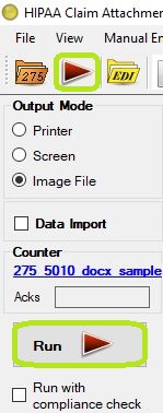 The "Run" button options in the main window. The "Run" button options in the main window.