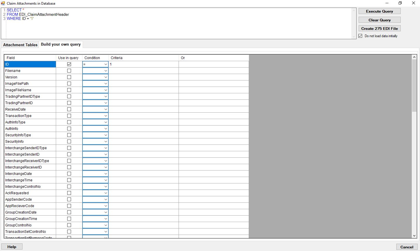 Build your query. Build your query.