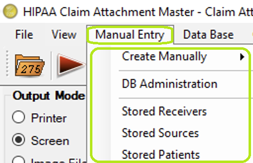 "Manual Entry - Menu Options." "Manual Entry - Menu Options."