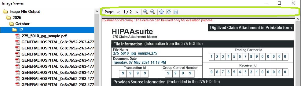 The "Navigation Header Bar" is at the top of the "Image Viewer" window. The "Navigation Header Bar" is at the top of the "Image Viewer" window.