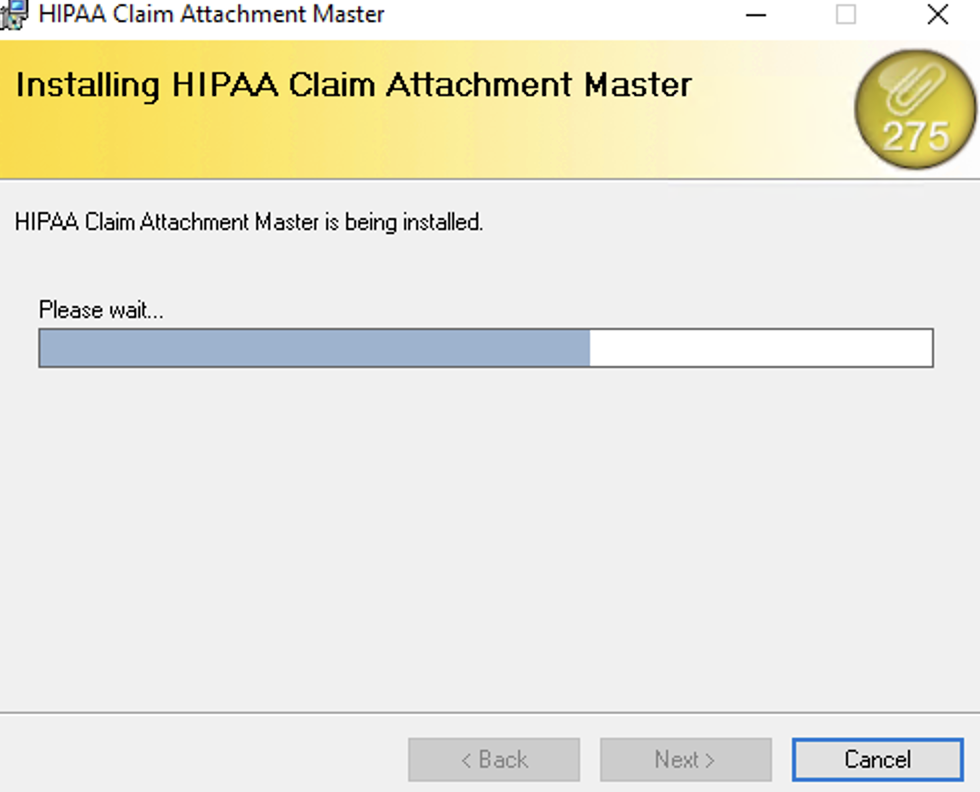 This window will show as the application update is being installed.