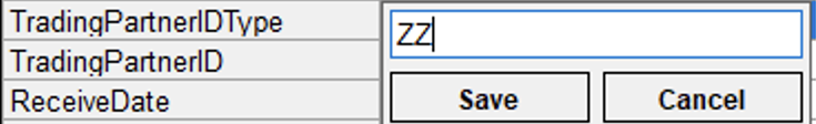 Editing the field value. Editing the field value.