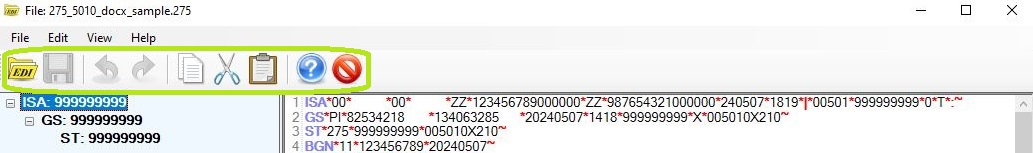 The "EDI Taskbar" is in the "EDI Editor" window. The "EDI Taskbar" is in the "EDI Editor" window.
