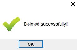 "Provider Screen- Success delete message." "Provider Screen- Success delete message."