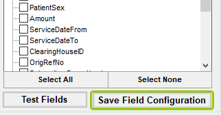 The "Save Field Configuration" button.