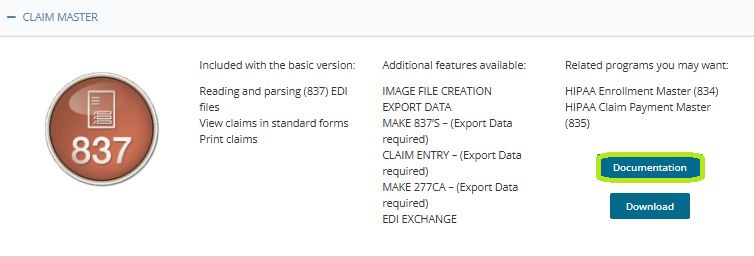 The "Documentation" button.