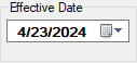 The "Effective Date" box.