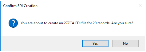 Confirm the EDI creation.