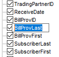 Changing the field names.