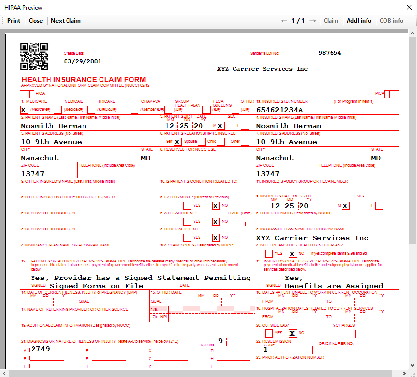 Form without facsimile mode.