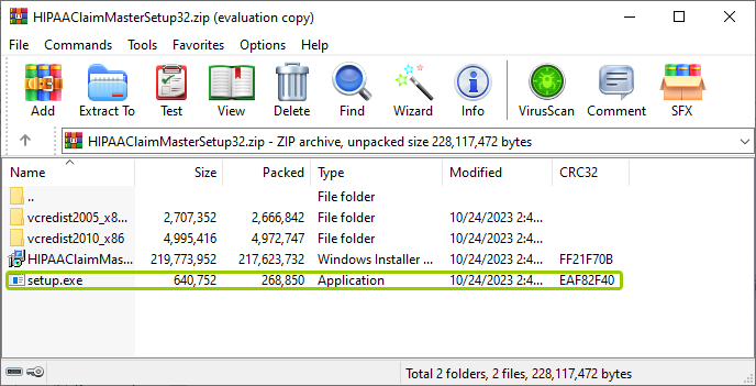 Double-click the "setup.exe" application to begin installation.