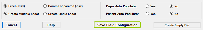 The "Save Field Configuration" button.