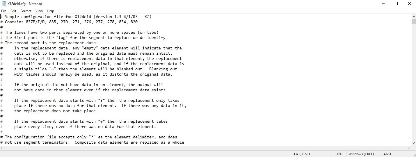 The configuration file.