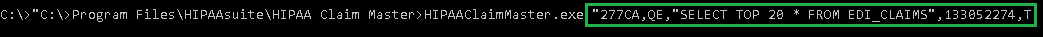 Creating a 277CA EDI file from the results of a query.